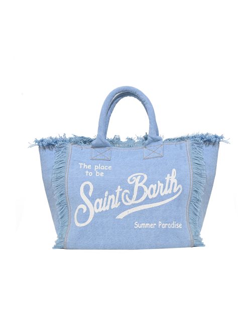 Borsa Vanity regular in denim di cotone lavaggio chiaro Mc2 Saint Barth | VANI00100426L